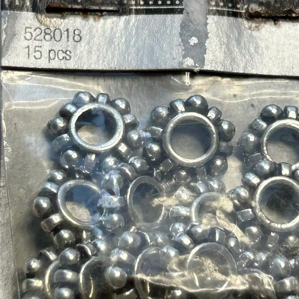 Metal Gallery Spacer Bead Lot Silver Copper Gunmetal NOS